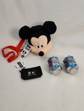 Disney Mickey Mouse Plush Crossbody Bag, Coin Pouch w/ Surprise Capsules